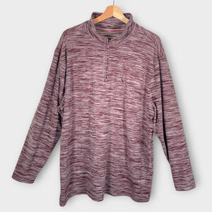 Tailorbyrd Sport 1/4 Zip Pull Over Sweater Men's XL Maroon Red Performance